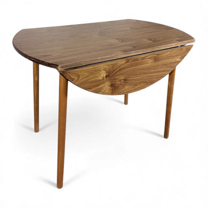 Vintage Maple-Effect Drop-Leaf Dinette Table – Mid-Century Compact Dining Table