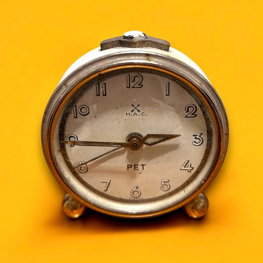 Mid Century HAC Cream Mini Alarm Clock
