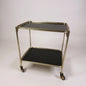 Mid Century Modern Chrome and Black Drinking Trolley