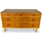 Meredew Mid Century Chest of Drawers | Vintage Tallboy 5 Drawer Teak Dresser