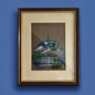 Vintage 1970s Hand Painted Leaf Framed Art