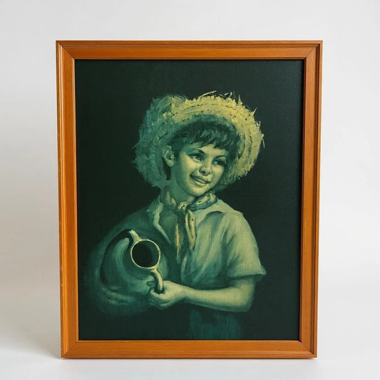Mid Century Modern Country Boy by Tovine Framed Wall Art