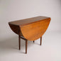 Mid Century Drop Leaf Dining Table | Vintage Teak Round Extendable Table