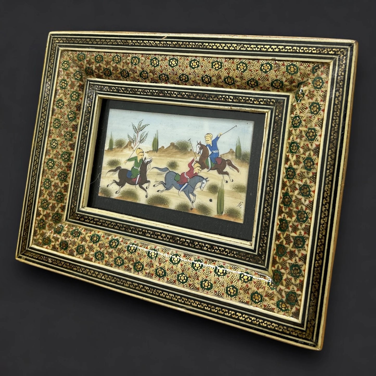 Vintage 1960s Persian Mughal Miniature Painting