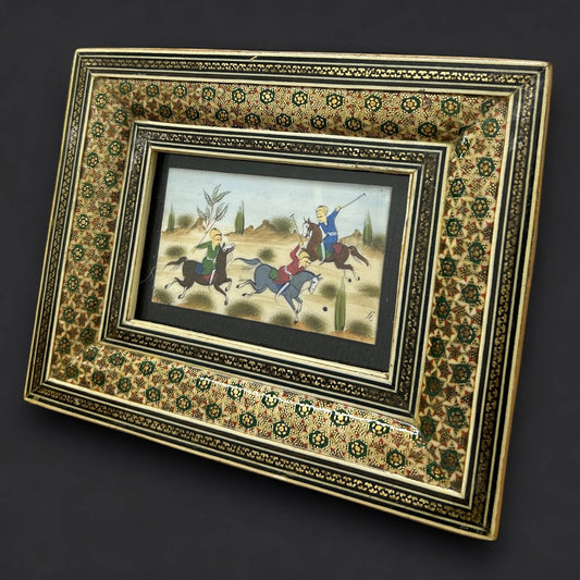 Vintage 1960s Persian Mughal Miniature Painting