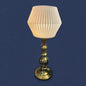 Mid Century Glass and Brass Table Lamp