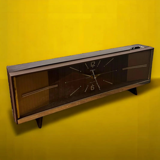 Mid Century Brown Rhythm Japanese Clock