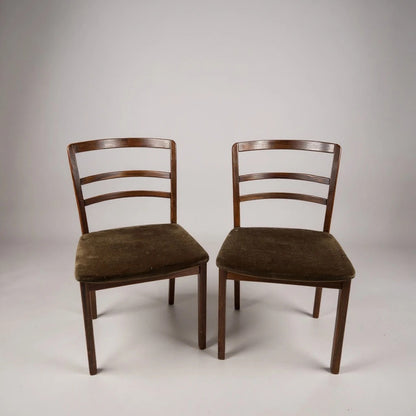 Pair of Vintage G Plan Dining Chairs – Mid Century Modern Wooden Ladder-Back Chairs