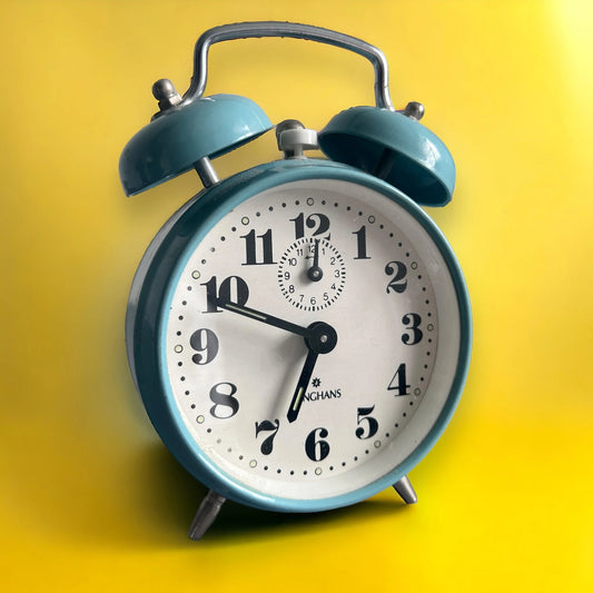Mid Century Junghans Pale Blue Alarm Clock