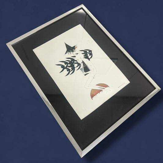 Vintage 1970s Japanese Surrealism Original Artwork