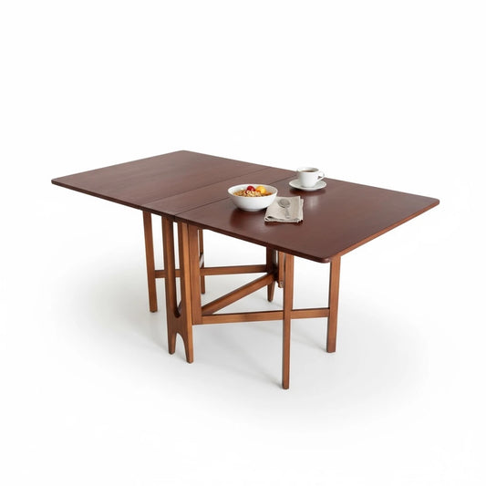 Mid-Century McIntosh Teak Drop-Leaf Extending Dining Table
