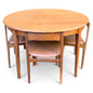 Nathan Round Extending Dining Table with Chairs – Mid-Century Teak Dining Set