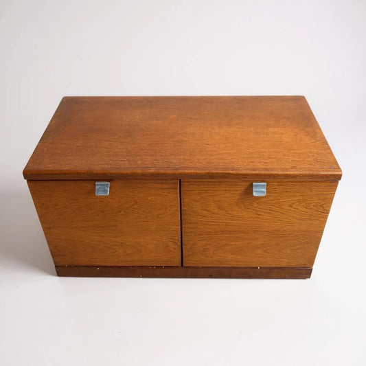 Mid Century Modern Stag Teak Wood Record Cabinet