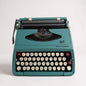 Mid Century Modern Smith Corona Blue Portable Typewriter