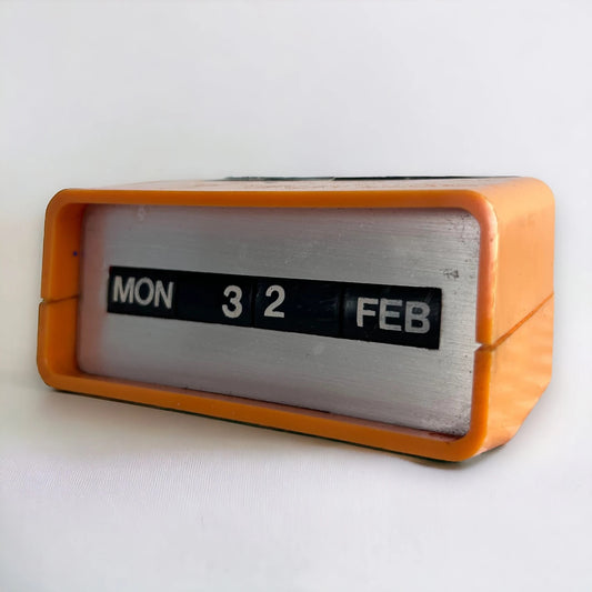 Mid century orange perpetual calendar