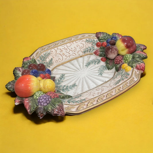 Vintage 1970s Fitz and Floyd Summer Fruit Platter