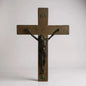 Antique Large Brass Jesus Christ Crossbones Crucifix