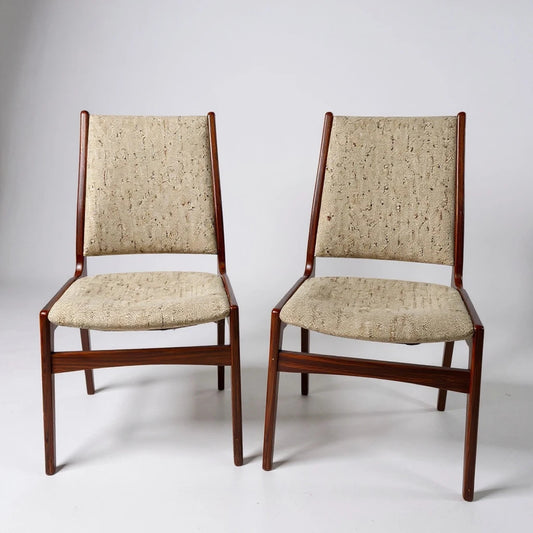 Pair of Danish Mid Century Modern Dining Chairs – Teak Frame