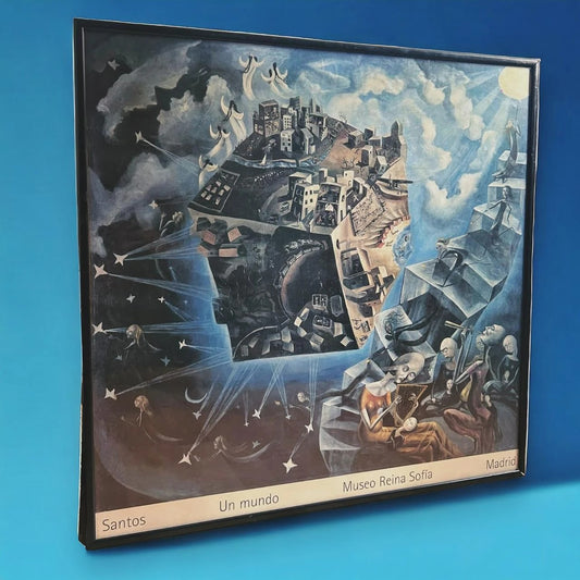 Vintage 1990s Spanish Art Exhibition Poster Un mundo Ángeles Santos