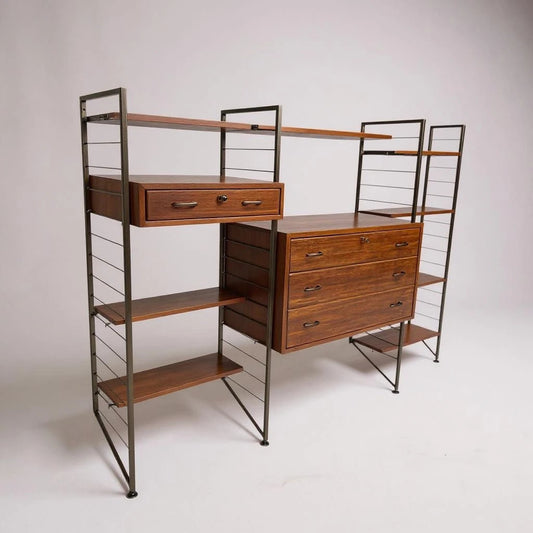 Mid Century Modern Ladderax Shelving Unit | Staples Modular Wall System
