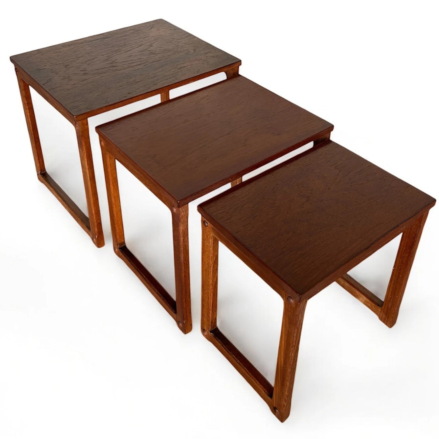Mid Century Modern Danish Teak Wood Nest of Tables