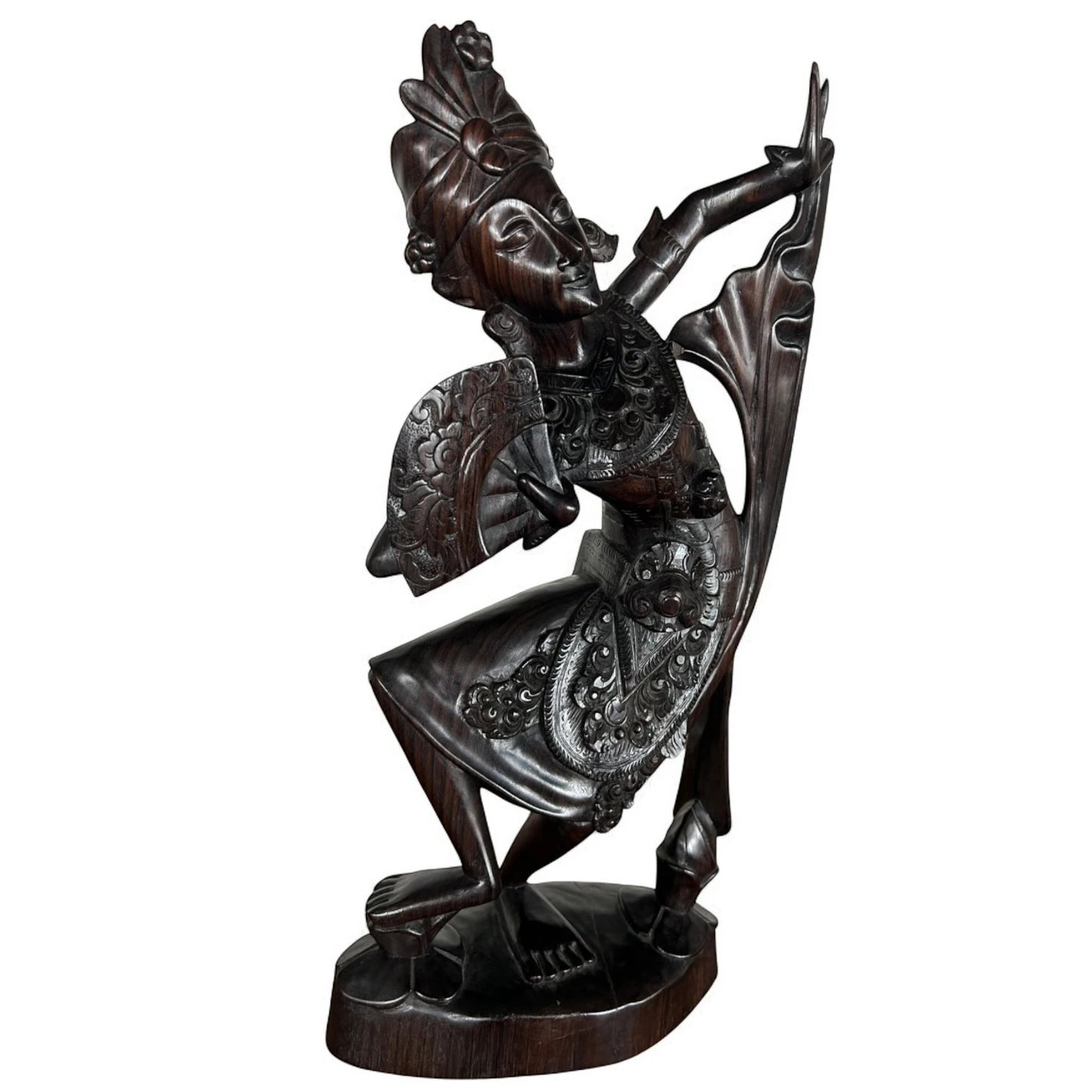 Vintage 1930s Rosewood Carved Indonesian Bali Sculpture