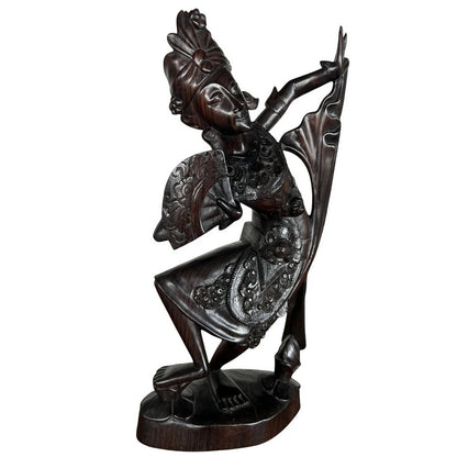 Vintage 1930s Rosewood Carved Indonesian Bali Sculpture