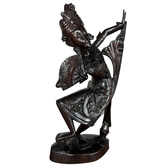 Vintage 1930s Rosewood Carved Indonesian Bali Sculpture