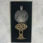Mid century string art oil lamp