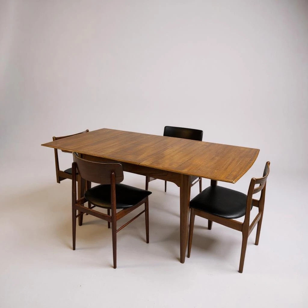 Mid‑Century Alfred Cox Extending Dining Table | 1960s British Design with Hidden Leaf