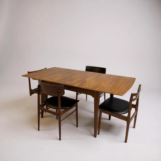 Mid‑Century Alfred Cox Extending Dining Table | 1960s British Design with Hidden Leaf