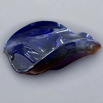 Mid Century cobalt blue glass bowl