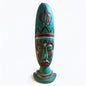 Vintage 1990s Carved Wood Indonesian Tabletop Mask Art Sculpture
