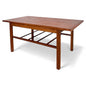 Danish Teak Coffee Table – Mid-Century Modern with Magazine Shelf