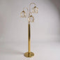 Vintage Hollywood Regency Brass Lotus Flower Floor Lamp