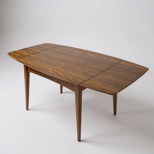 Mid Century Modern Mahogany Wood Extending Table