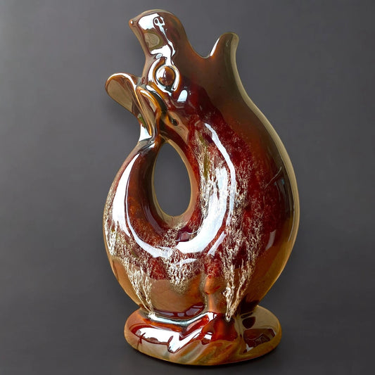 Vintage 1960s Kernewek Pottery Gurgle Jug Vase