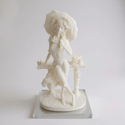 Vintage 1990s Lucite Art Deco Style Sculpture Signed by Crosa