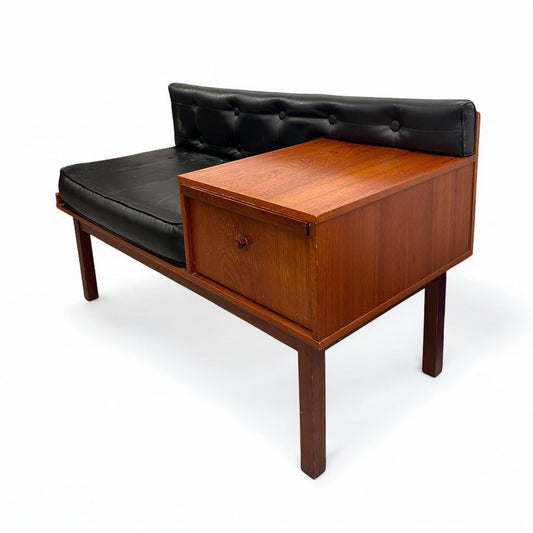 1960’s Vintage Teak Telephone Bench by Chippy Heath Mid Century