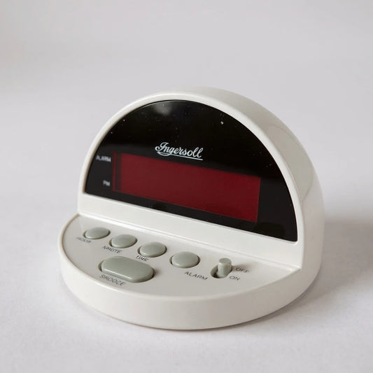 Vintage Ingersoll Digital Alarm Clock – 1980s Retro Space Age