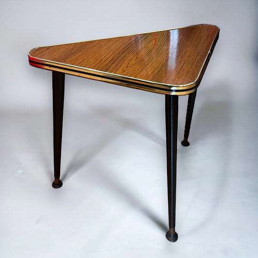Mid century triangular side table