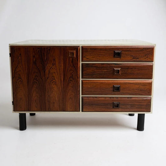 Mid Century Modern Space Age and Rosewood Norwegian Small Sideboard Cabinet