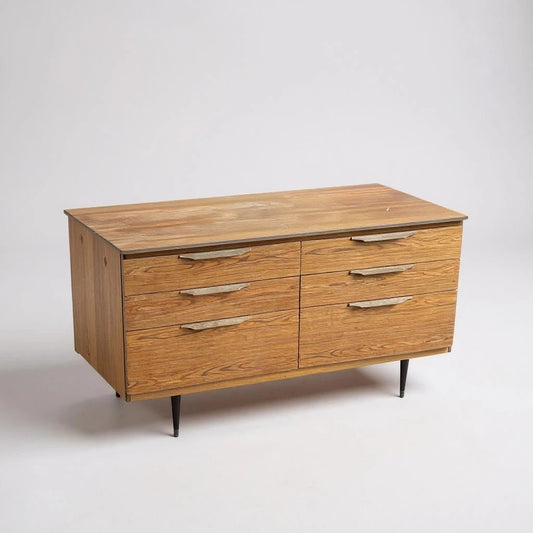 Mid Century Modern Teak Storage Drawers Chest of Drawers Tall Boy