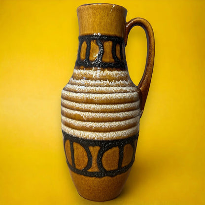 Mid Century West German Fat Lava Vase