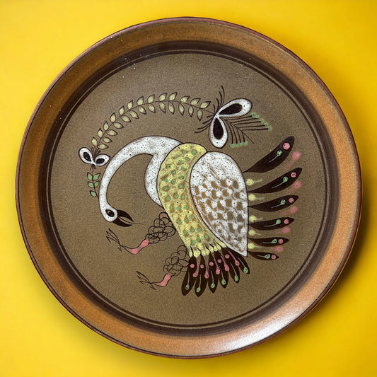 Mid Century Peacock Wall Plate