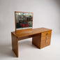 Vintage Stag Dressing Table with Mirror | Mid Century Modern Desk with Drawers