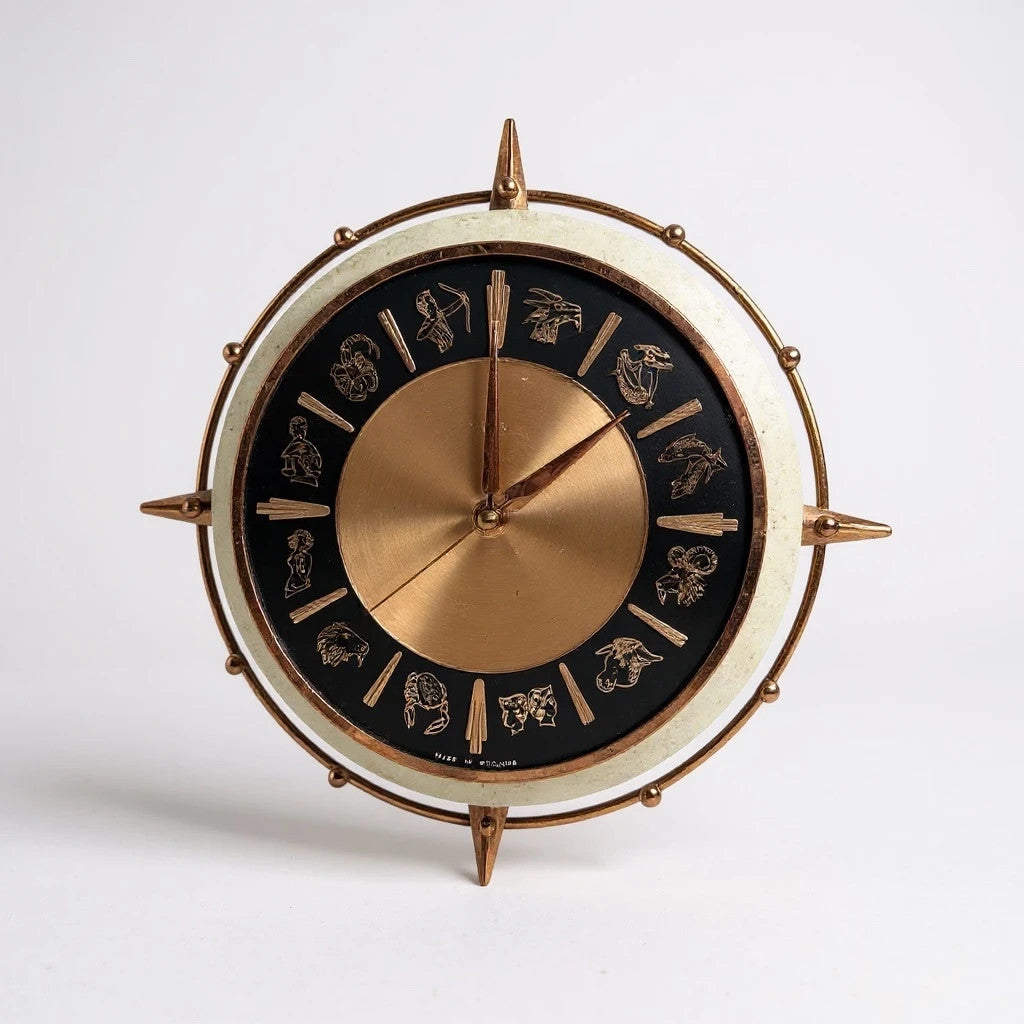Vintage Metamec Zodiac Wall Clock – Mid Century Electric Plug-In Clock