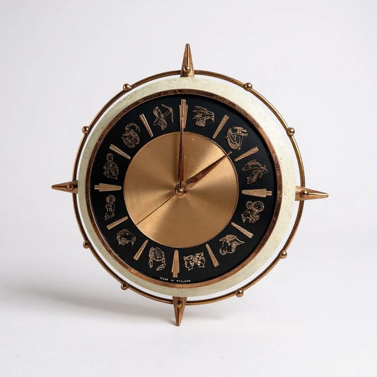 Vintage Metamec Zodiac Wall Clock – Mid Century Electric Plug-In Clock