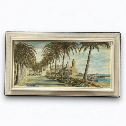 Vintage 1970s Spanish Oil Painting I Leiva