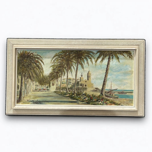 Vintage 1970s Spanish Oil Painting I Leiva